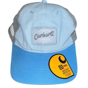 Carhartt Force Sweatband Patch Canvas Snapback Mesh-Back Blue Cap Workwear NWT